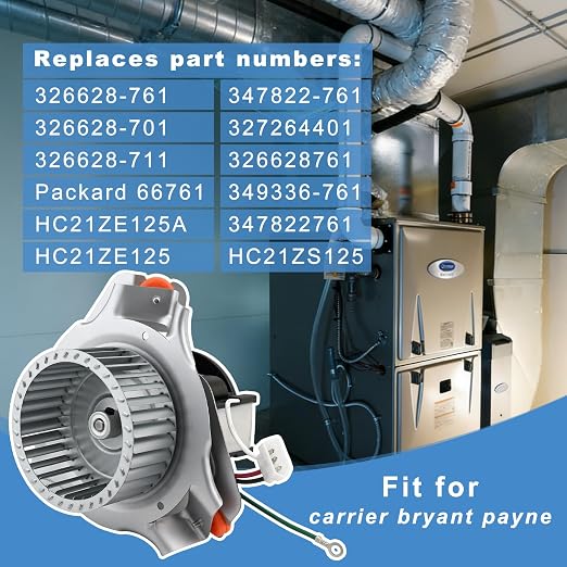 326628-761 Furnace Draft Inducer Motor, Compatible - Image 2