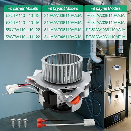 326628-763 HC21ZE122A Furnace Draft Inducer Motor, Compatible - Image 5