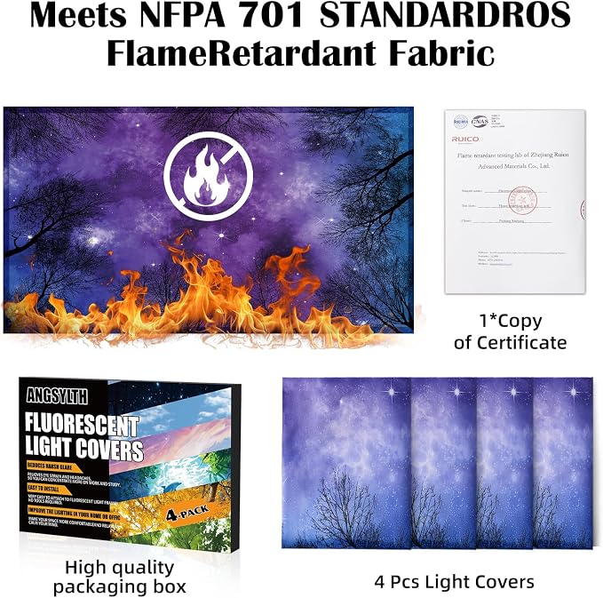 ANGSYLTH 4 Pcs Fluorescent Light Covers - Image 7