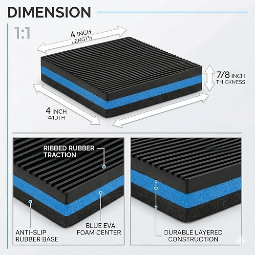 4''x 4''x 7/8'' Anti Vibration Pad, Rubber EVA Sound Isolation Vibrating Mat - Image 4