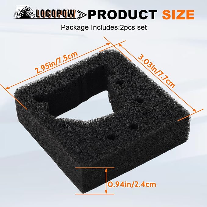 LOCOPOW 17211-ZM3-800 Air Filter Fits Honda GX31 GX22 GX 31 22 Engines FG100 - Image 2