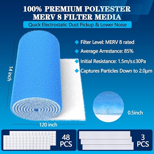 MERV 8 Air Vent Filters, Electrostatic Triple Vent Filter - Image 3