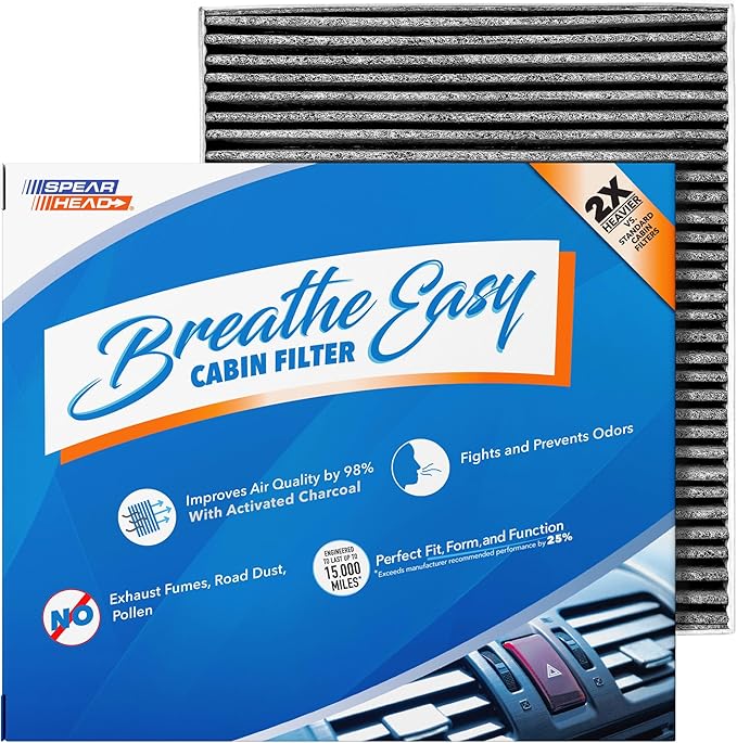 Spearhead Odor Defense Breathe Easy AC & Heater Cabin Filter | Fits Select by SPEARHEAD