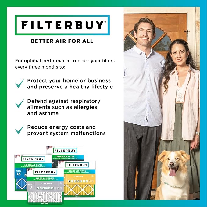Filterbuy 20x23x4 Air Filter MERV 8 Essential Dust & Allergy Defense, - Image 7