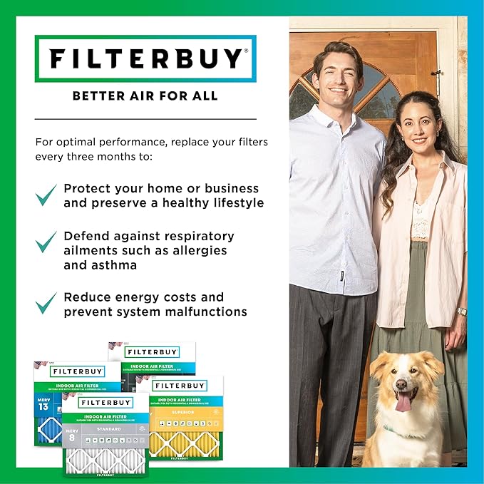 Filterbuy 20x21x2 Air Filter MERV 8 Essential Dust & Allergy Defense, - Image 7