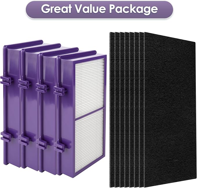 AER1 Filter 4 HEPA Filters + 8 Carbon Booster Filters Compatible - Image 2