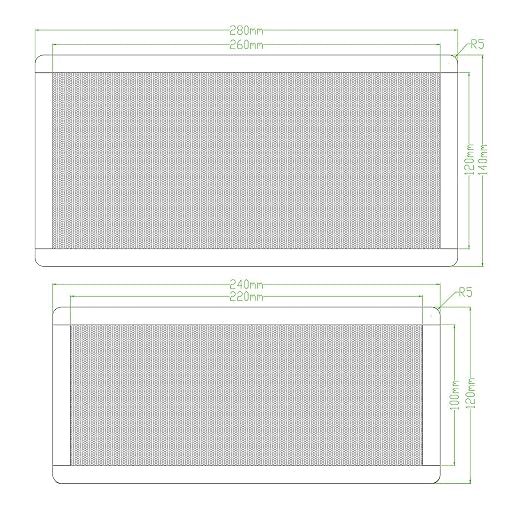 240x120mm Magnetic PC Case Filter, 2 Pack PVC Mesh 0.8mm | 0.8mm ultra-fine - Image 4