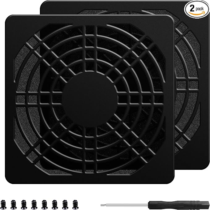 Dust Filter PC 80mm Cooling Fan Filter Dustproof Cover, 2 Pack PC Case Fan by YIMATEECO
