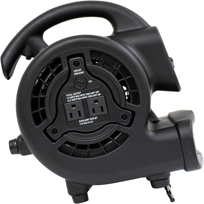 XPOWER P-80A Mini Mighty 138 W 600 CFM Centrifugal Air Mover, Carpet Dryer - Image 5