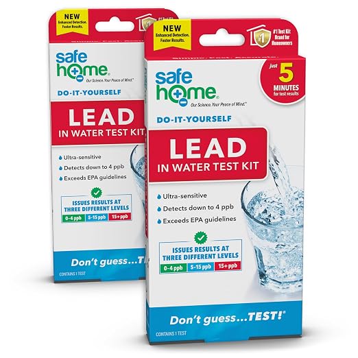 Safe Home® DIY Lead in Drinking Water Test Kit – Advanced Detection to 4 PPB – by SafeHomeWaterQualityTestKits