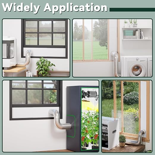 Flehomo Window Vent Kit for 3" and 4" Diameter Hose, Include Vent Cover - Image 8