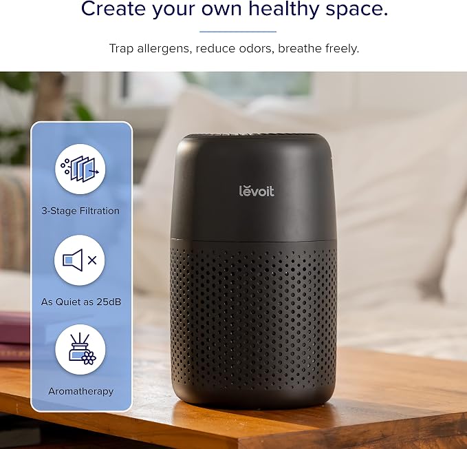 LEVOIT Air Purifiers For Bedroom Home Core Mini and Aroma Pads - Image 4