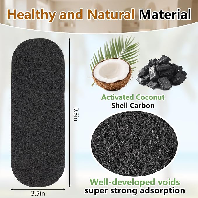 15 Pack Ceiling Fan Filters, Unscented Activated Coconut Shell Carbon Ceiling - Image 2