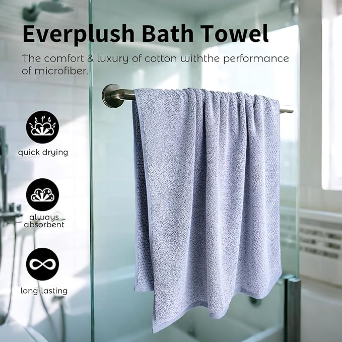 Everplush Diamond Collection Extra Large Bath Sheet Towel – 1 PK, Super Soft & Highly Absorbent, Quick-Drying & Oversized, Perfect for Bathroom, Pool, Swimming Use (Dusk, 35" x 66" 1PK)