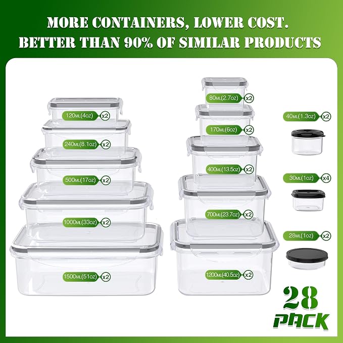 RockBerry 56 PCS Food Storage Containers - Image 2