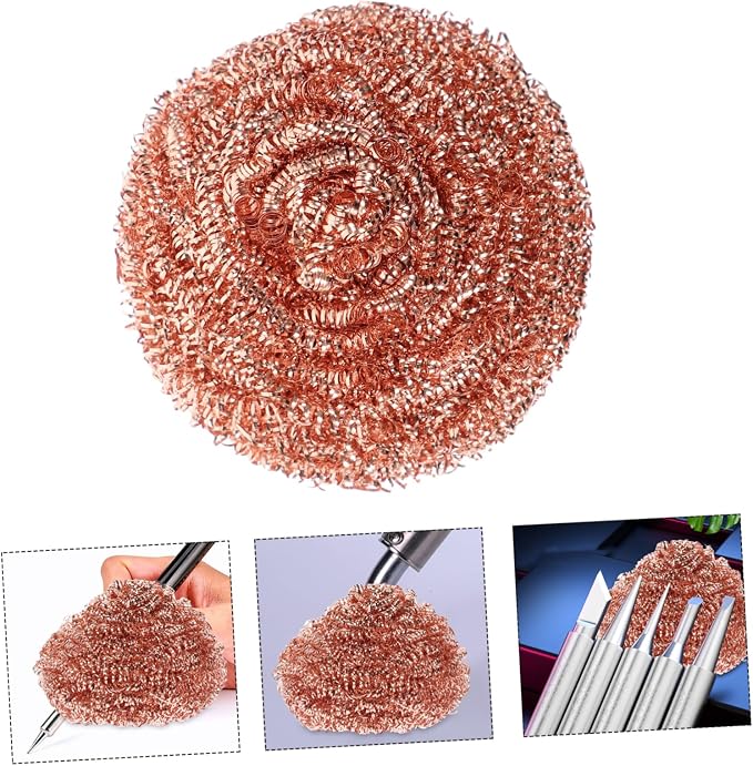 10pcs Copper Cleaning Balls for Soldering Iron Tips Nozzle Cleaner Soldering - Image 8