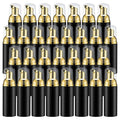 2oz Foam Pump Bottle (30PCS) Empty Travel Foaming Dispenser for Hand Soap, Lash Cleanser, Shampoo (60ml, Gold &Black