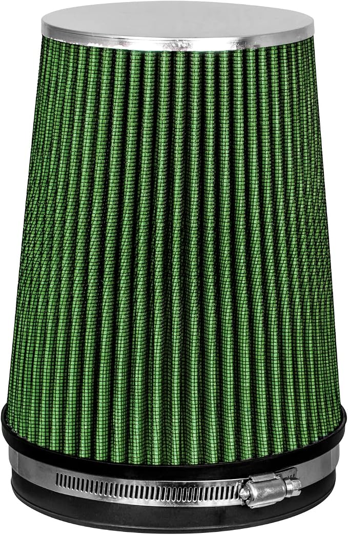 GREEN 6" 152 mm Inlet Truck Air Cone Replacement Performance Washable Clamp-On by RtunesRacing