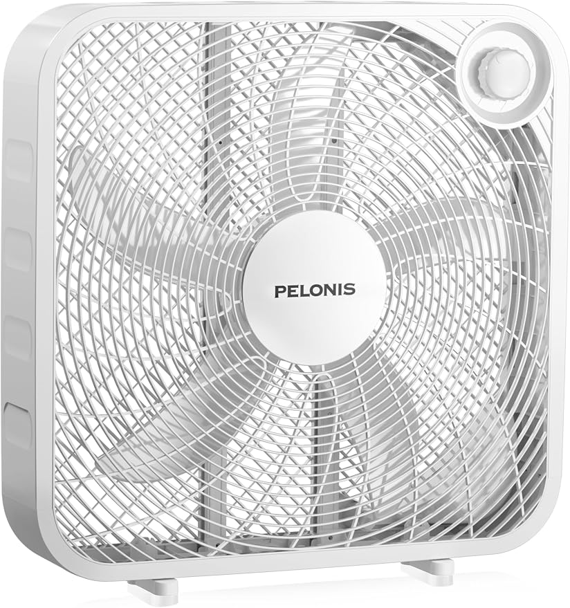PELONIS 20 Inch Box Fan – 3 Speeds, Window Fans, Floor or Tabletop, 2025 by Unknown