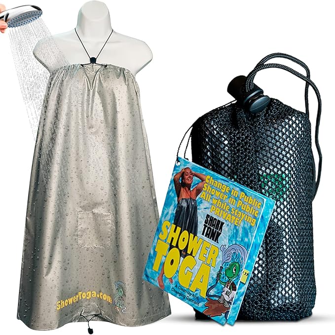 Shower Toga - Wearable Shower Garment, Privacy RV & Camping Shower, Surf Poncho, Shower Tent, or Portable Changing Room