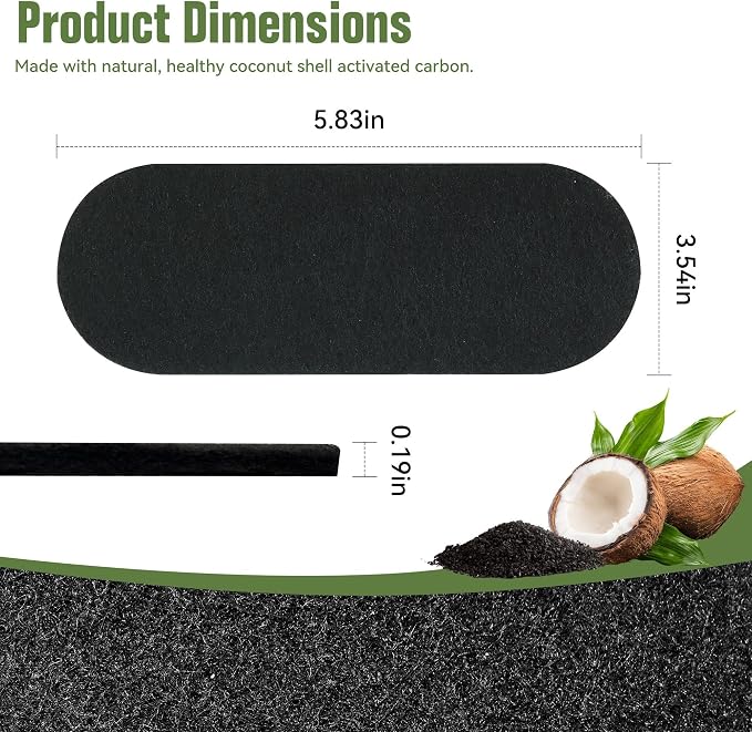20-Piece Ceiling Fan Air Filter Pack, Fragrance-Free Activated Coconut Shell - Image 2