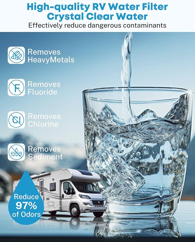 Kohree RV Inline Water Filter, NSF Certified, Camper Water Filter Reduces - Image 2