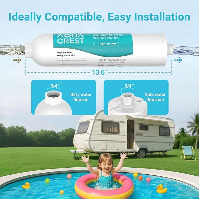 AQUA CREST X-Large RV Water Filter, Garden Hose End Pre Filter - Image 5