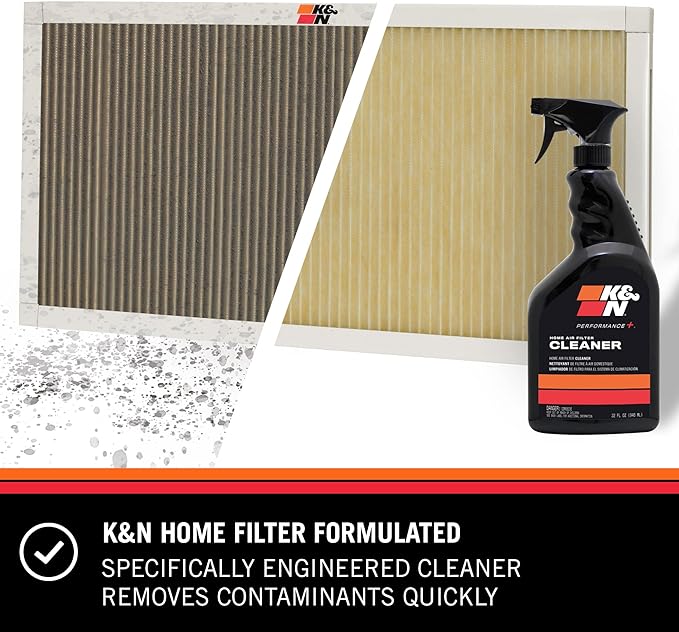 K&N HVAC Filter Cleaner: 32 Oz Spray Bottle Filter Cleaner and Refresher; - Image 2