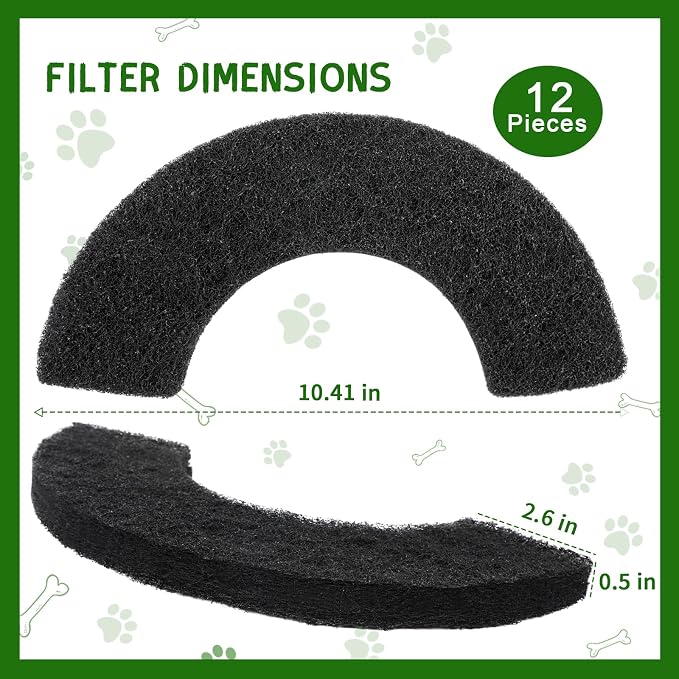 12 Pack 0.5" Thickened Activated Carbon Filters Compatible - Image 6
