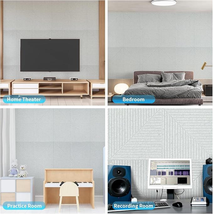 Art3d 6-Pack Self-Adhesive Acoustic Wall Panels - Image 4