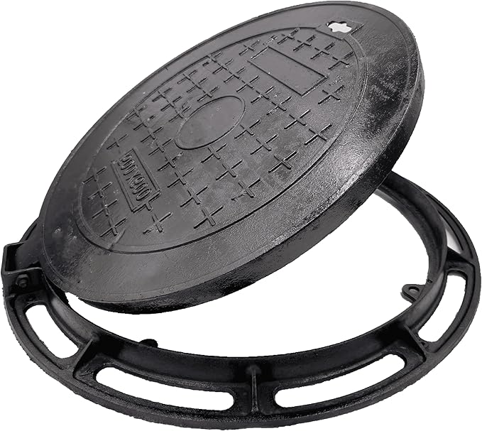 16 In Cast Iron Manhole Cover and Frame by MOSINSBO