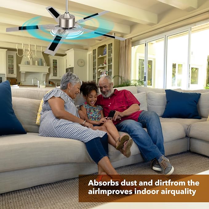Ceiling Fan Filters for Blade, Activated Coconut Carbon Fan Filter for Ceiling - Image 5