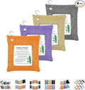 Bamboo Charcoal Bags Odor Absorber 4 Pack×500g Bamboo Charcoal Air Purifying Bags, for Car Air Fresheners, Odor Eliminator for Home，Shoe Deodorizer - Colorful-Activated Charcoal Odor Absorbers