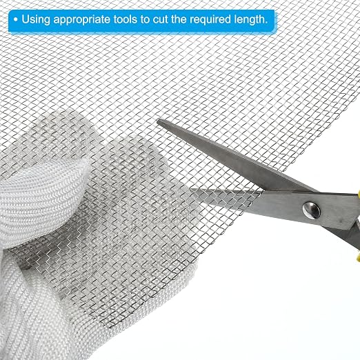 PATIKIL 40" L x 10" W Woven Wire Mesh, 10 Mesh 316L Stainless Steel Air Vent - Image 4