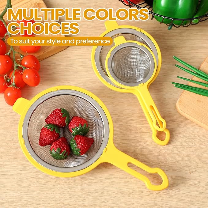 LemonRoad Set of 3 Stainless Steel Mesh Strainer 304 Fine Mesh Filters - Image 5