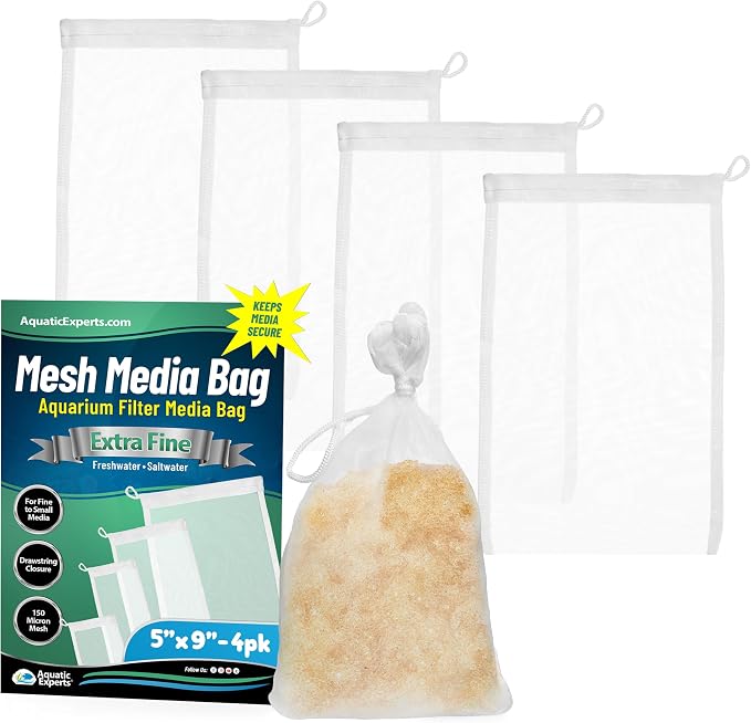 Aquatic Experts Extra Fine Aquarium Media Bag, Durable Drawstring Bags by AquaticExperts