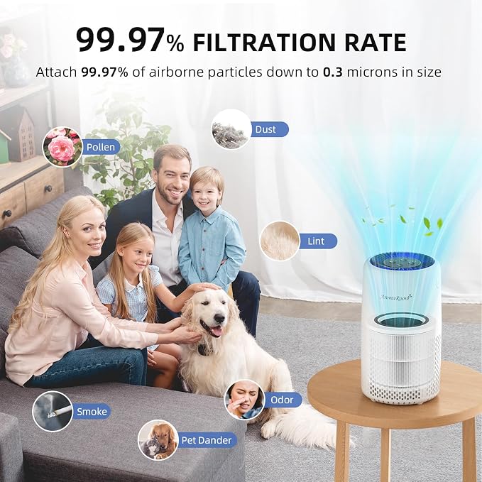 AromaRoom Air Purifier Filter for AP103 Air Purifier, 3-in-1 H13 True HEPA - Image 4