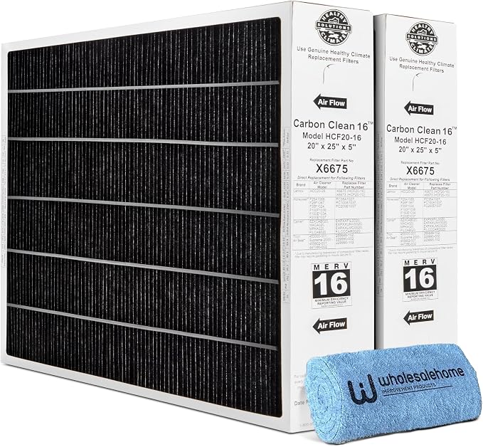 Lennox X6675 20x25x5 Air Filter, Lennox Healthy Climate Carbon Clean Merv 16 by Unknown