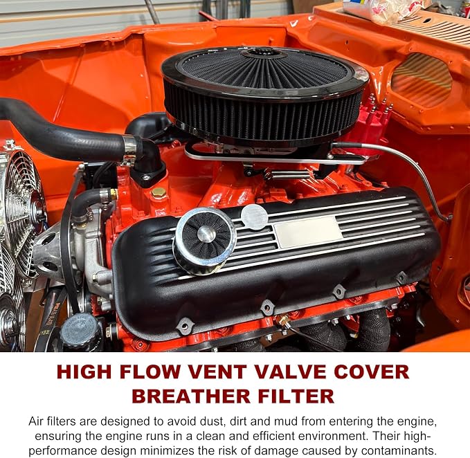 Air Intake Filter, 23MM High Flow Air Filter Cold Breather Turbo Vent Cleaner - Image 4