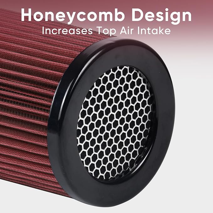 6" 152mm Inlet Cold Air Intake Filter High Flow Honeycomb Top Replacement - Image 2