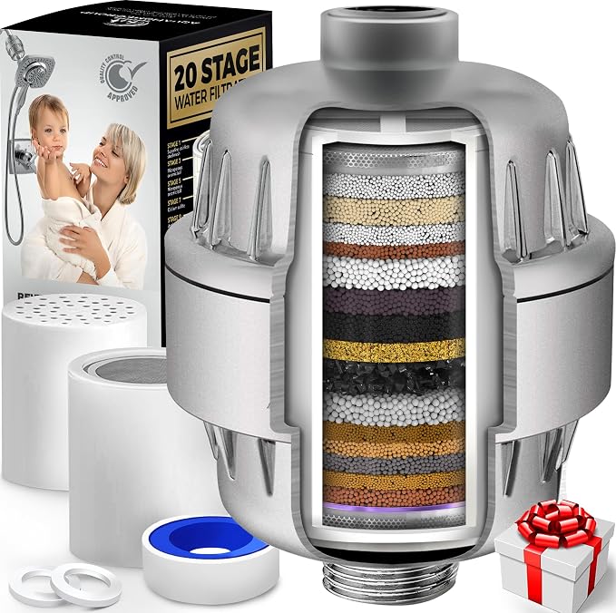 AquaHomeGroup 20 Stage Shower Head Filter by Aquahomegroup