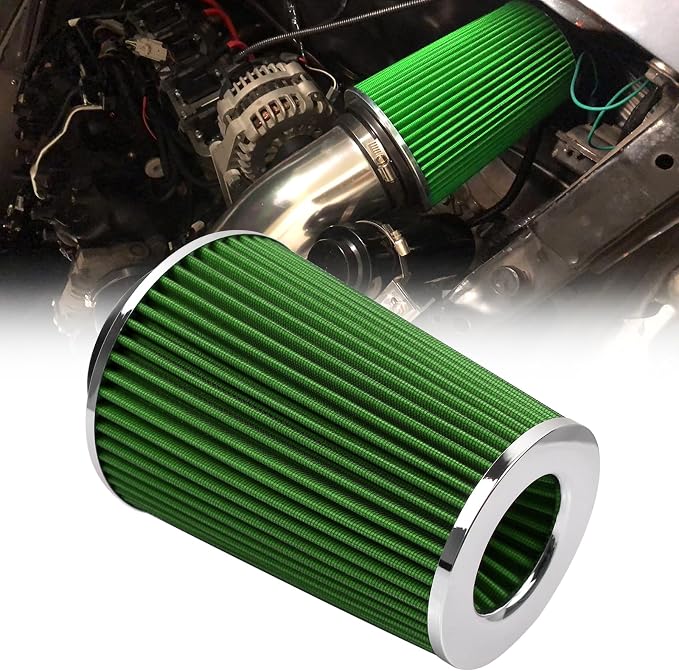RYANSTAR RACING 102mm 4" High Flow Round Tapered Cone Cool Air Filter Cleaner by RYANSTARRACING