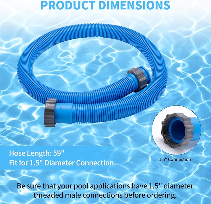 2-Pack 1.5 Inch Pool Pump Hose Replacement - Image 7