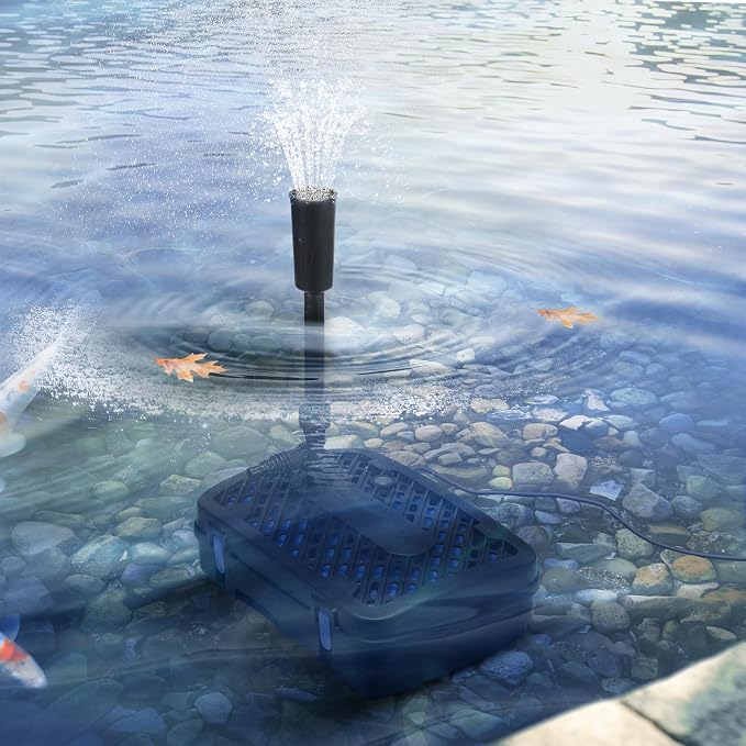 VIVOHOME All-in-One Pond Filter Fountain System Kits, 540 GPH Submersible Water - Image 2