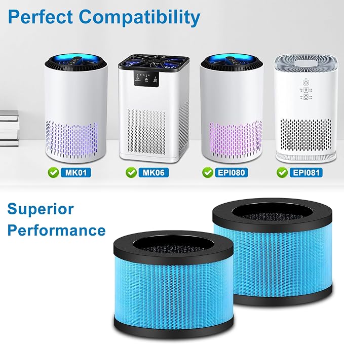 2 Pack MK01 MK06 Air Filter Replacement Compatible - Image 2