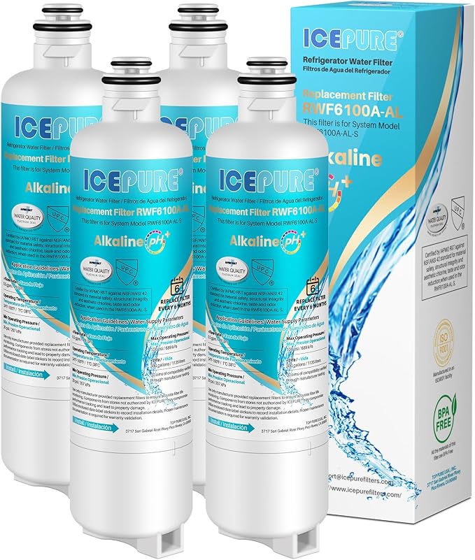 ICEPURE Alkaline BORPLFTR50 Refrigerator Water Filter Replacement by ICEPURE