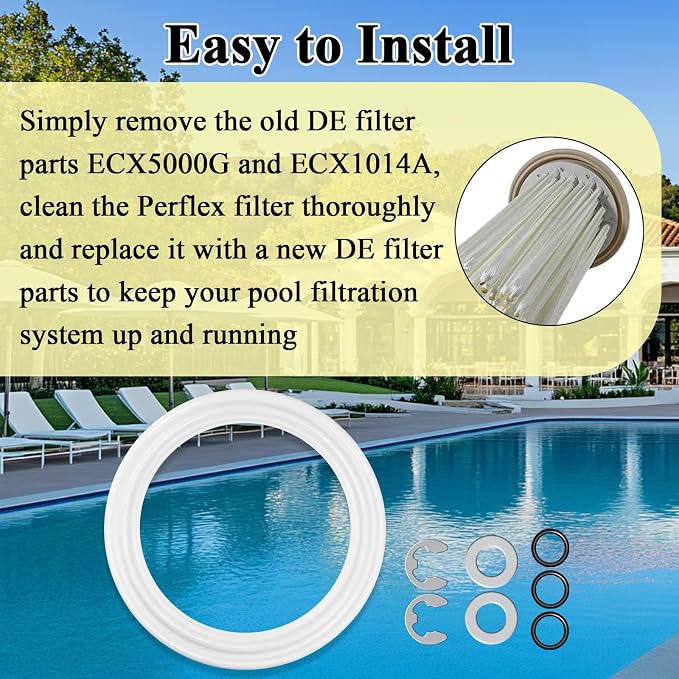 2Pcs Diaphragm Gasket, Fits Hayward Perflex DECX5000G, EC50AC Series Extended - Image 6