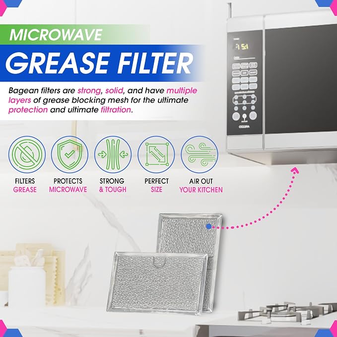 Microwave Filter Replacement 5.12” x 7.64” Fits Frigidaire 5304464105 - Image 2