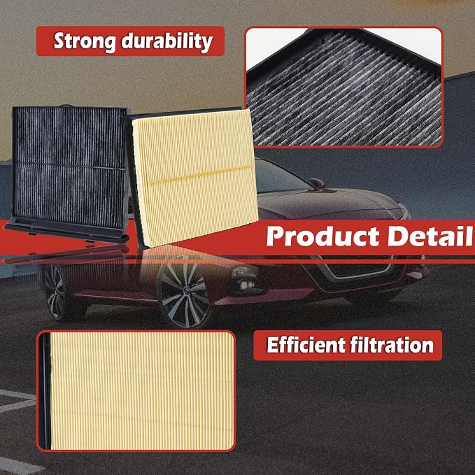 16546-AA16A Engine Air Filter and CF12775 Cabin Air Filter kit Compatible - Image 5