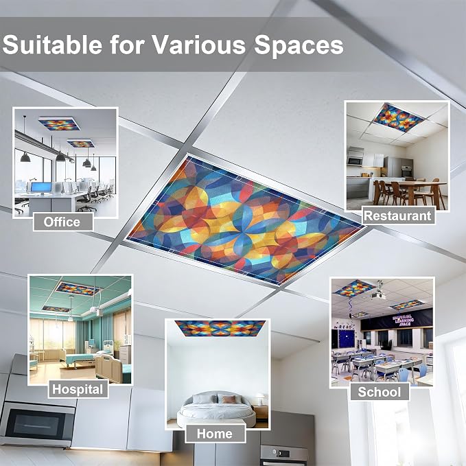 4 Pack 2x4 FT Magnetic Fluorescent Light Covers, Ceiling Light Filters - Image 4